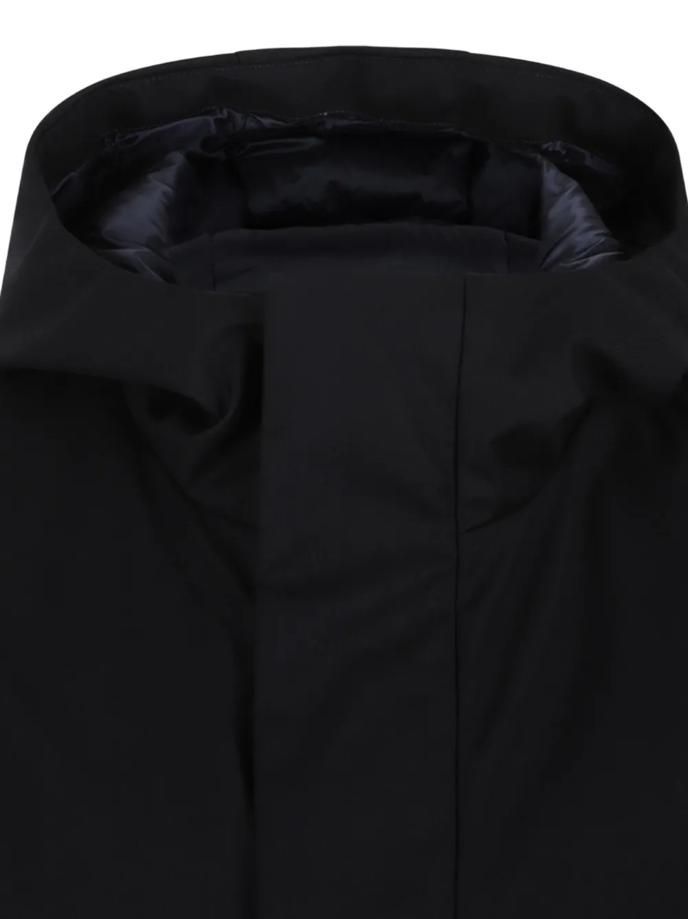 Add hooded concealed-fastening jacket Blauw
