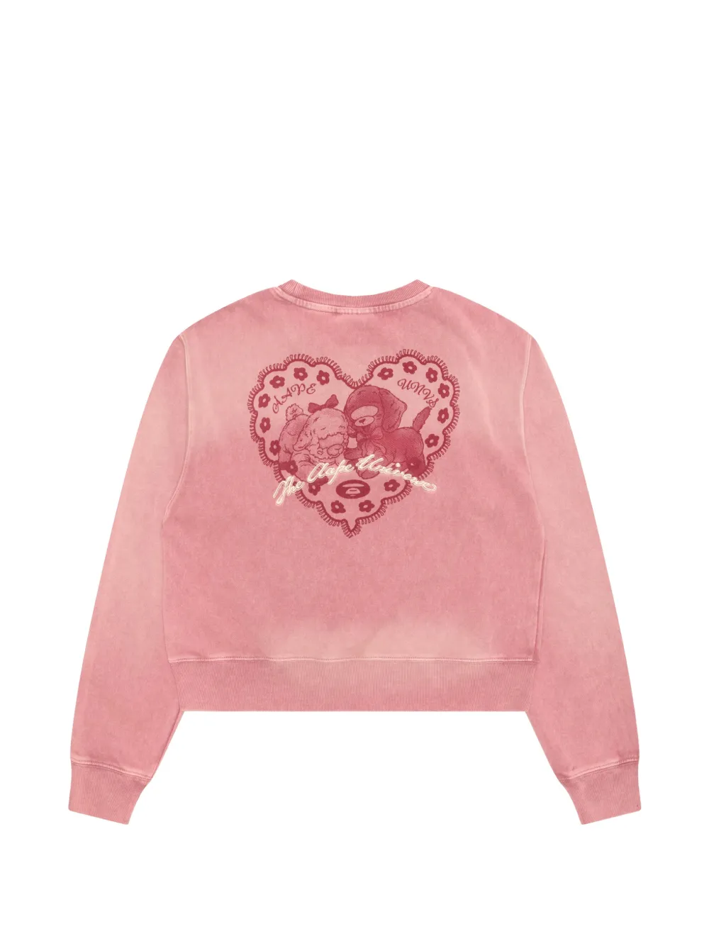 AAPE BY *A BATHING APE Sweater met print Roze