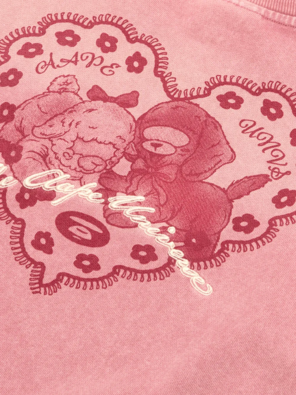 AAPE BY *A BATHING APE Sweater met print Roze
