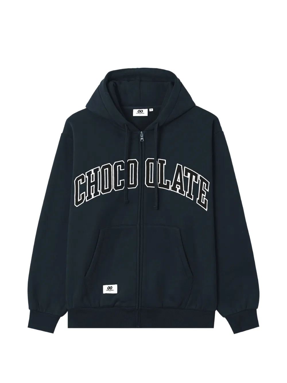 CHOCOOLATE logo-print zip-up hoodie
