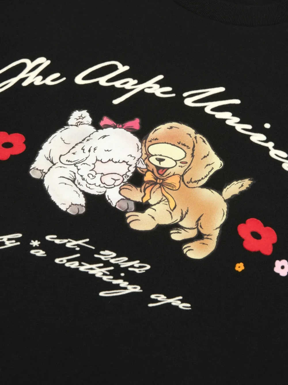 AAPE BY *A BATHING APE AAPEUNVS T-shirt met lange mouwen en grafische print Zwart