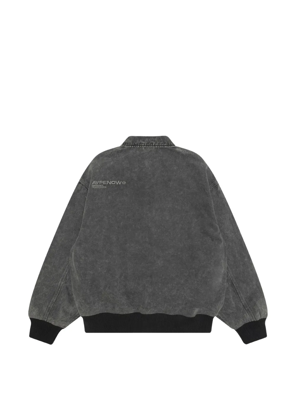 AAPE BY *A BATHING APE Aapenow jack met geborduurd logo en rits Grijs
