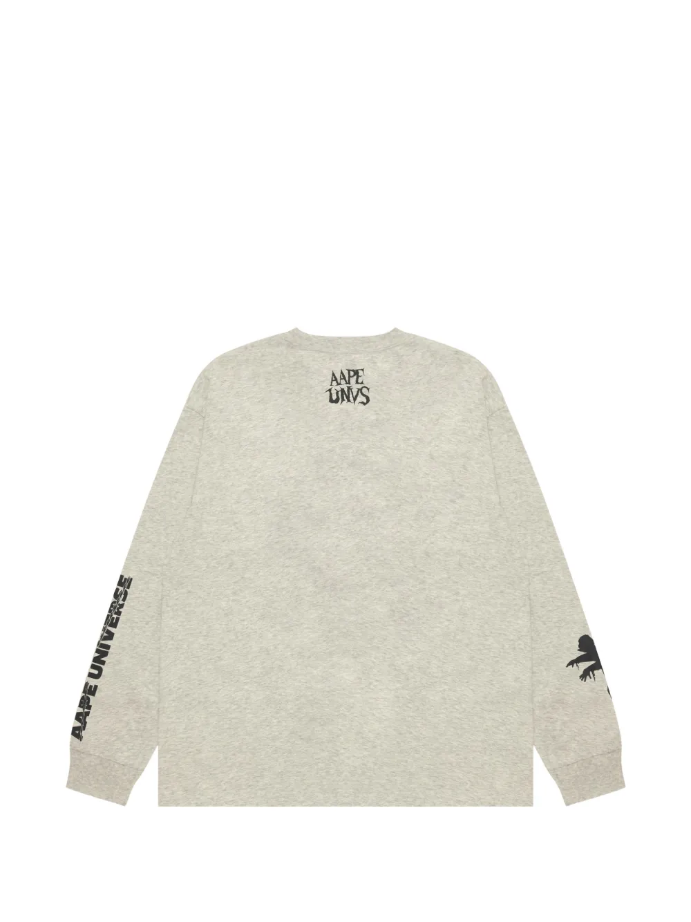 AAPE BY *A BATHING APE Moonface T-shirt met lange mouwen en logo-print Grijs