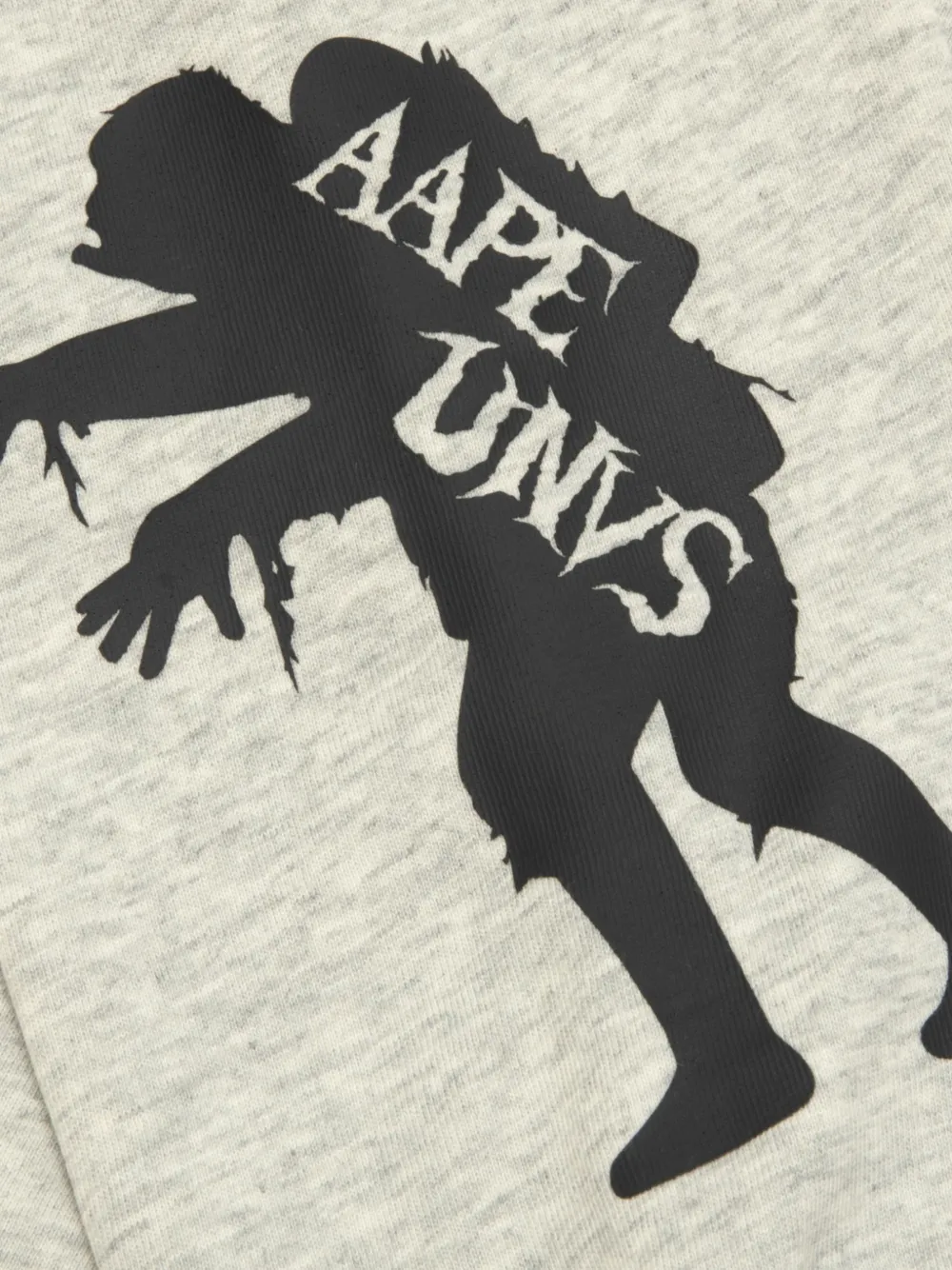 AAPE BY *A BATHING APE Moonface T-shirt met lange mouwen en logo-print Grijs
