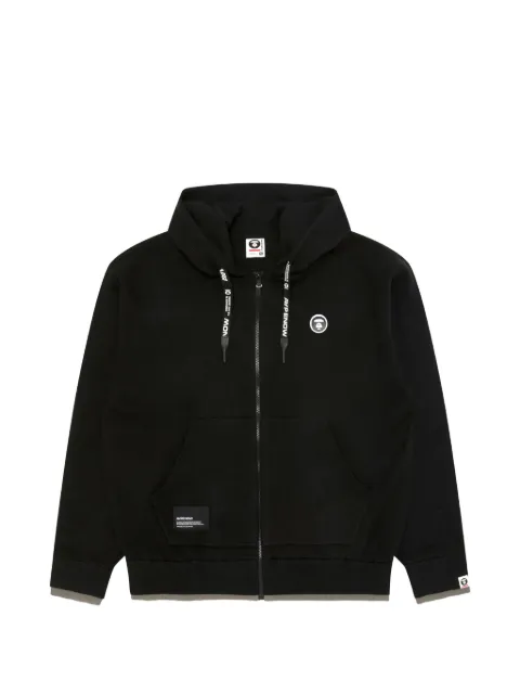 AAPE BY *A BATHING APE® logo-patch zip-up hoodie