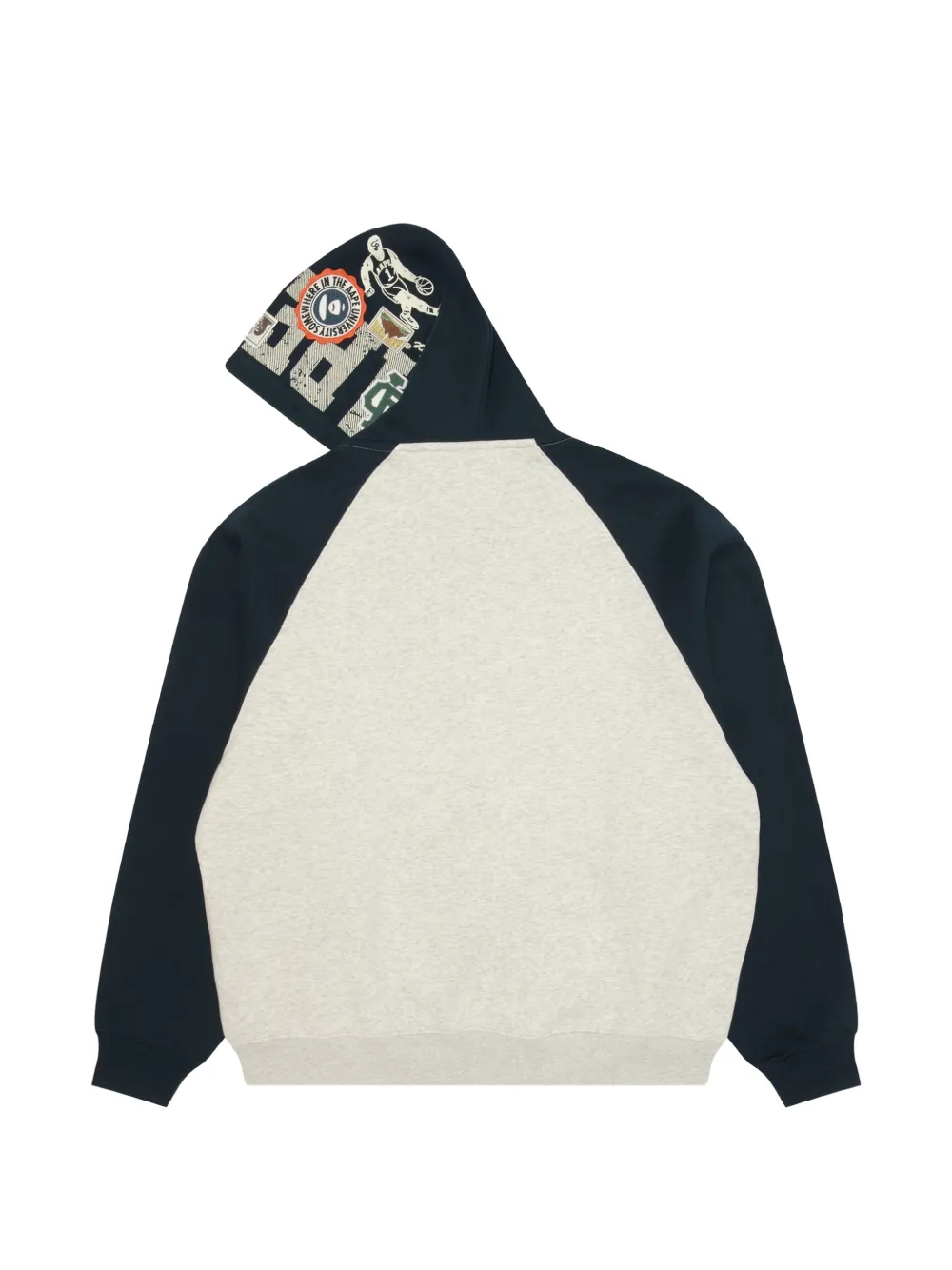 AAPE BY *A BATHING APE Hoodie met logo-patch en raglan mouwen Grijs
