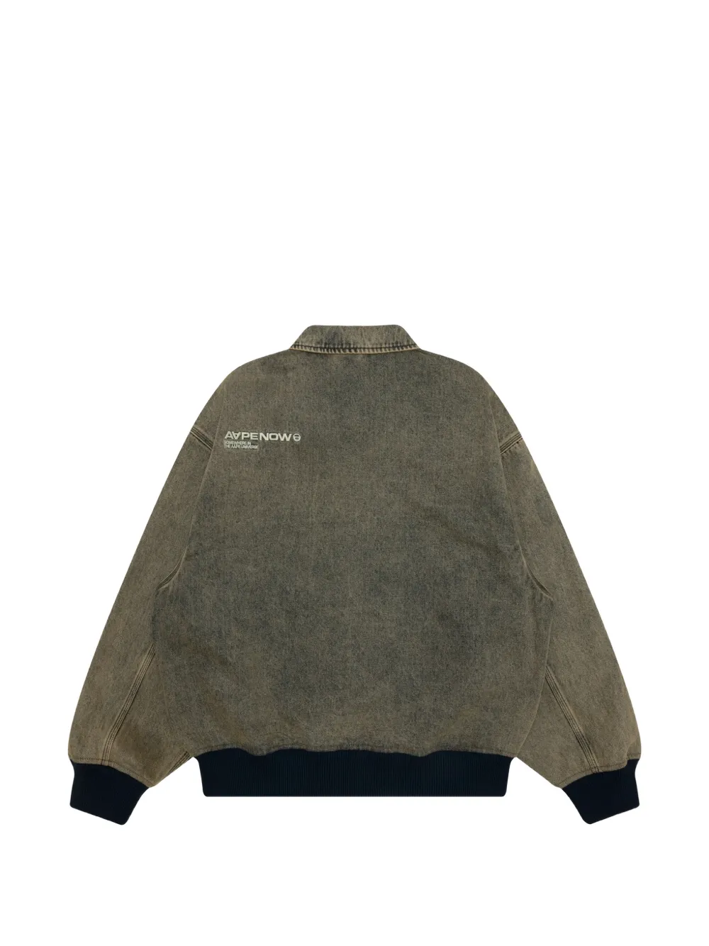 AAPE BY *A BATHING APE Aapenow jack met geborduurd logo en acid-wassing Grijs