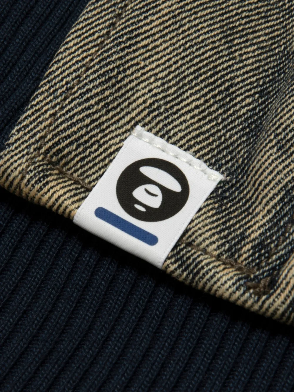 AAPE BY *A BATHING APE Aapenow jack met geborduurd logo en acid-wassing Grijs