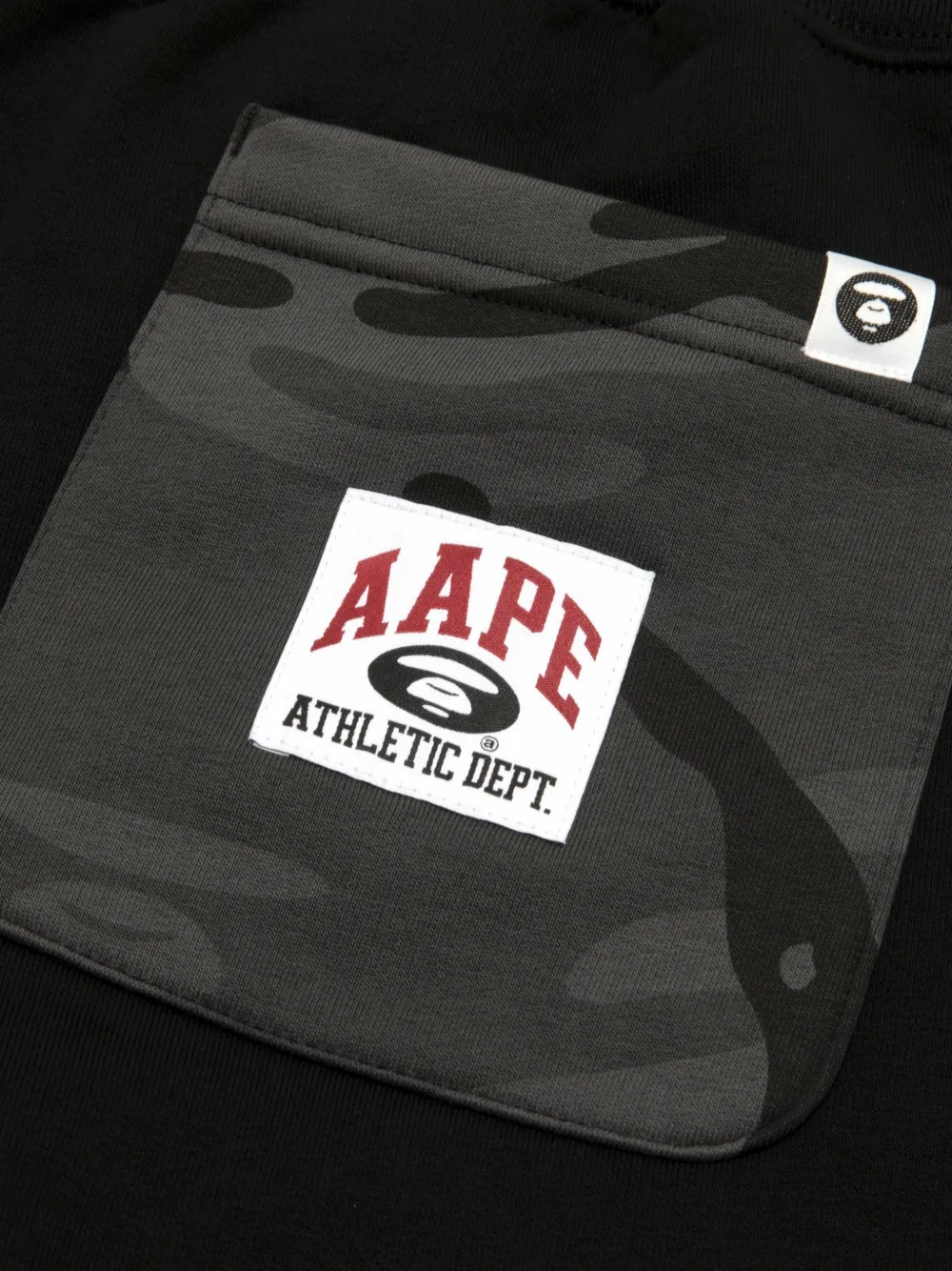 AAPE BY *A BATHING APE Moonface trainingsbroek met logopatch Zwart