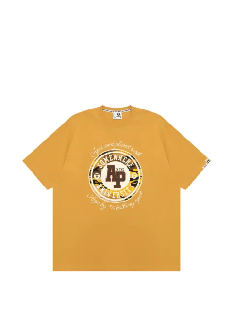 AAPE BY *A BATHING APE® playera de algodón con logo estampado