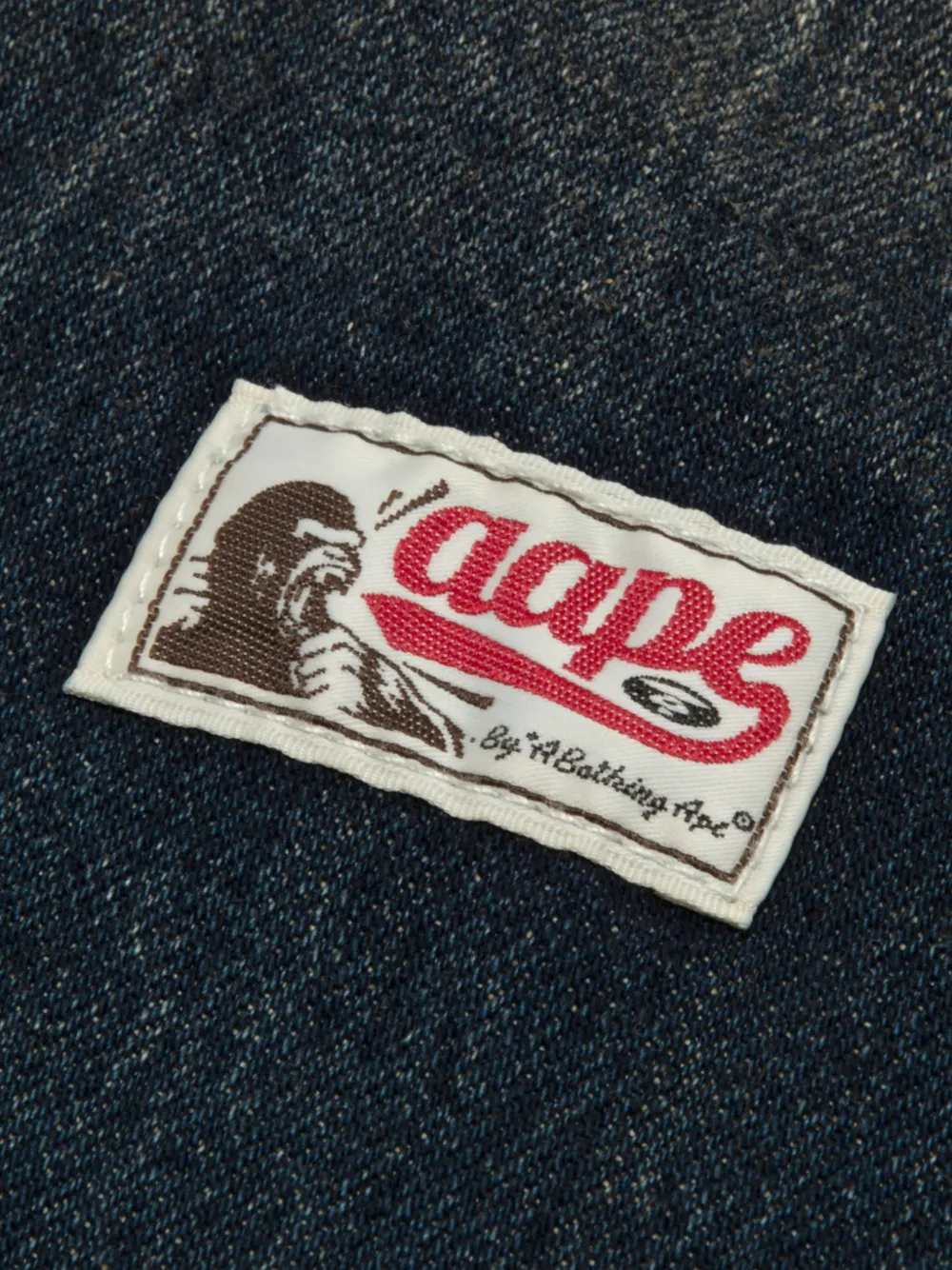 AAPE BY *A BATHING APE College Crop overhemd met ribfluwelen kraag Blauw