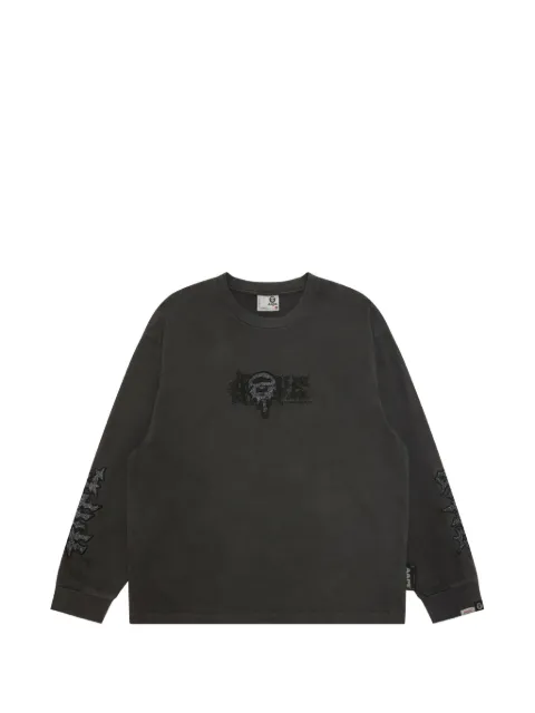 AAPE BY *A BATHING APE® logo-embroidered long-sleeve T-shirt