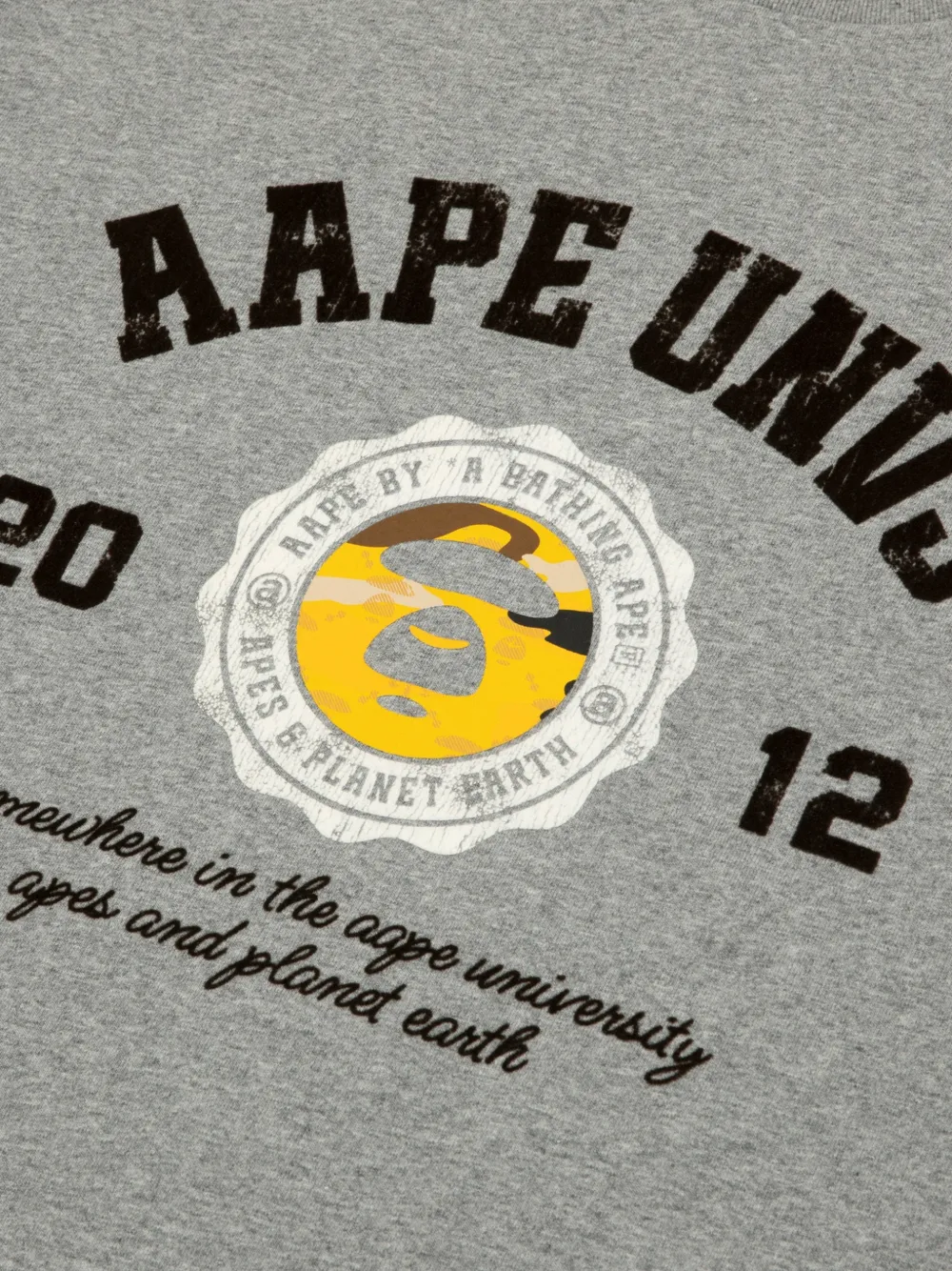 AAPE BY *A BATHING APE AAPEUNVS katoenen T-shirt met grafische print Grijs