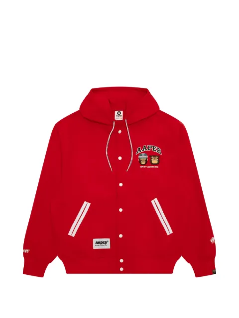 AAPE BY *A BATHING APE® AAPER graphic-print snap-button hoodie