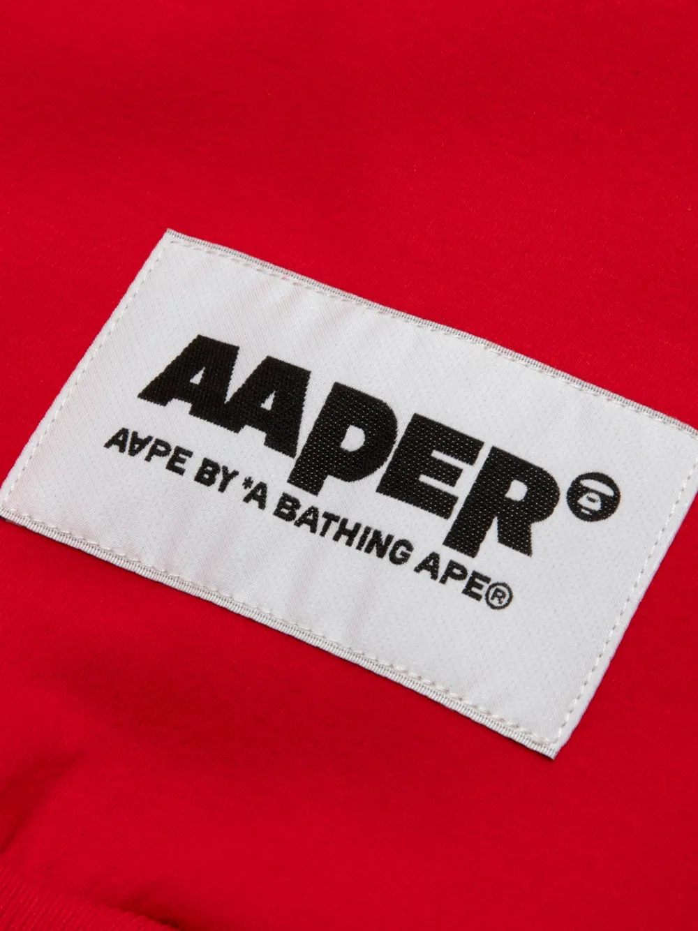 AAPE BY *A BATHING APE AAPER hoodie met drukknoop en grafische print Rood
