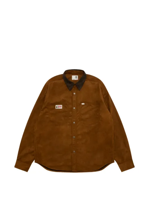 AAPE BY *A BATHING APE® chemise College à col contrastant et patch logo