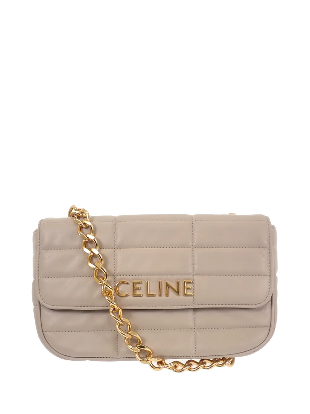 Celine Pre-Owned 2010-2026 Matelasse Goatskin Monochrome Chain shoulder bag - Brown