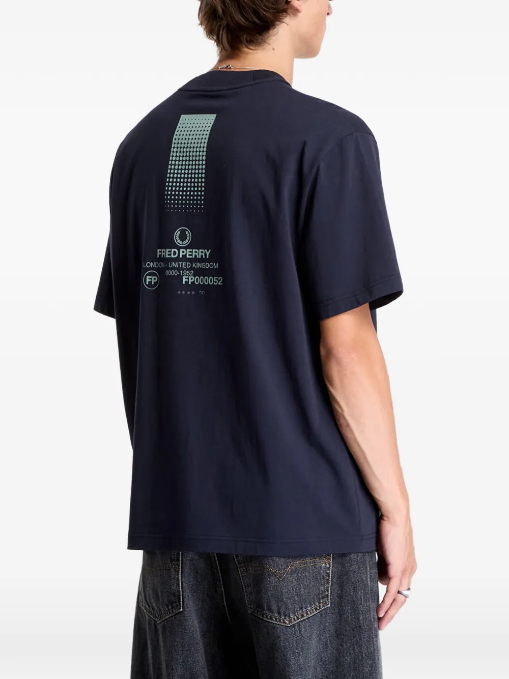 Fred Perry 1952 T-shirt met grafische print Blauw