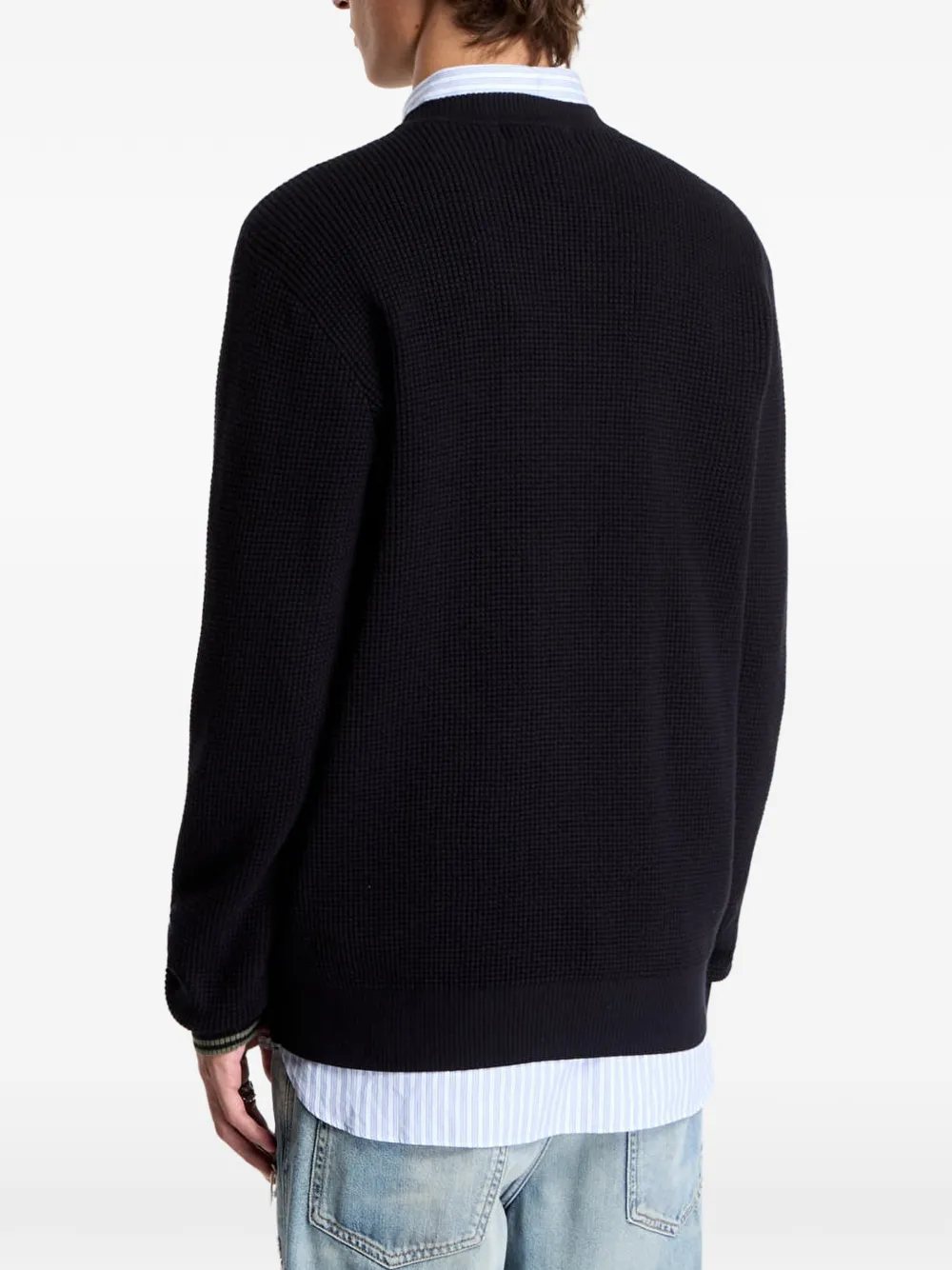 Fred Perry Trui met wafelstiksel Zwart