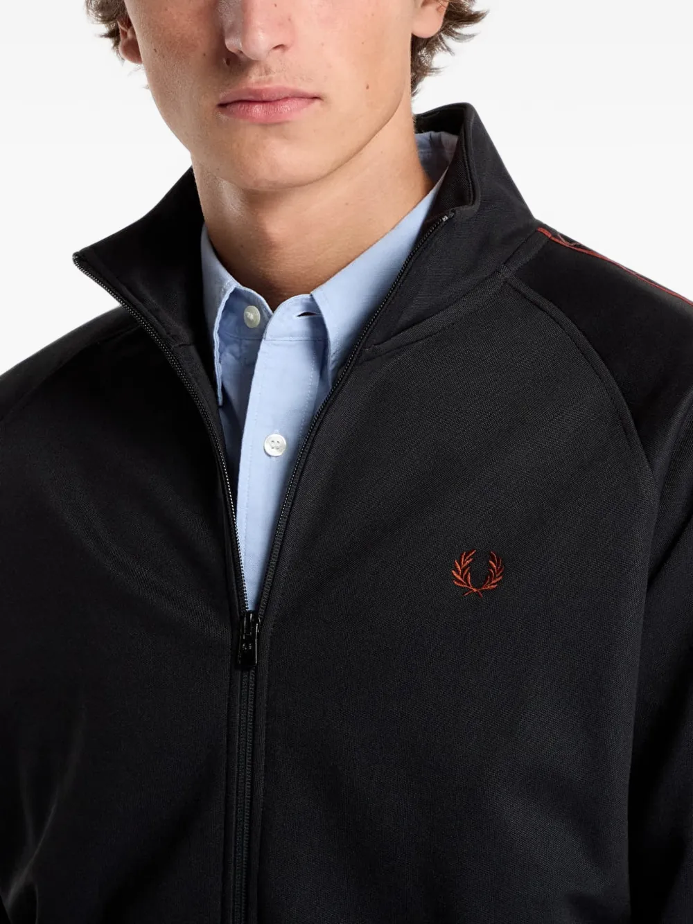 Fred Perry Bomberjack met contrasterende band Zwart