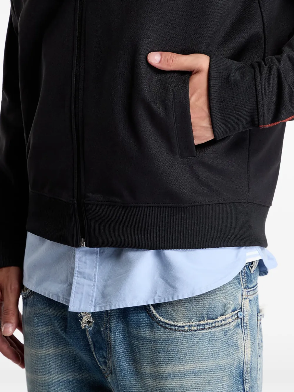 Fred Perry Bomberjack met contrasterende band Zwart