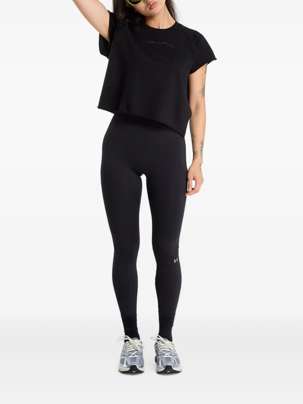 Under Armour Icon T-shirt met onafgewerkte randen Zwart