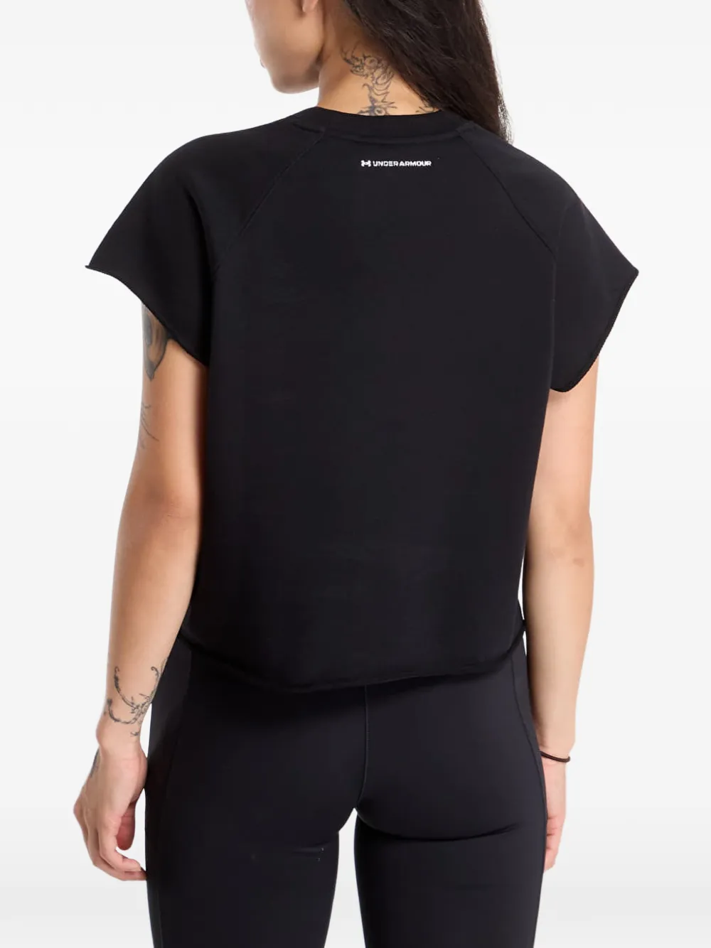 Under Armour Icon T-shirt met onafgewerkte randen Zwart