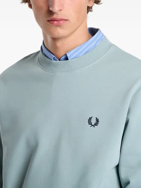 Fred Perry crew-neck embroidered-logo sweatshirt