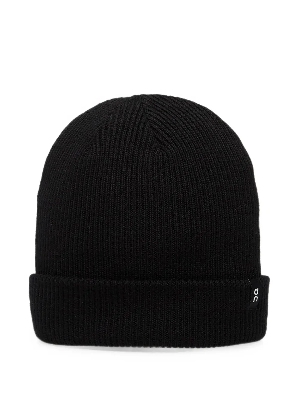 On Ribbed-knit Merino Beanie Hat In Black