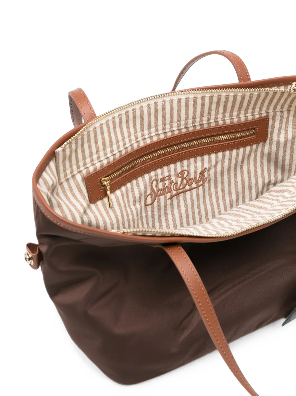 MC2 Saint Barth mid City logo-embroidered tote bag Bruin