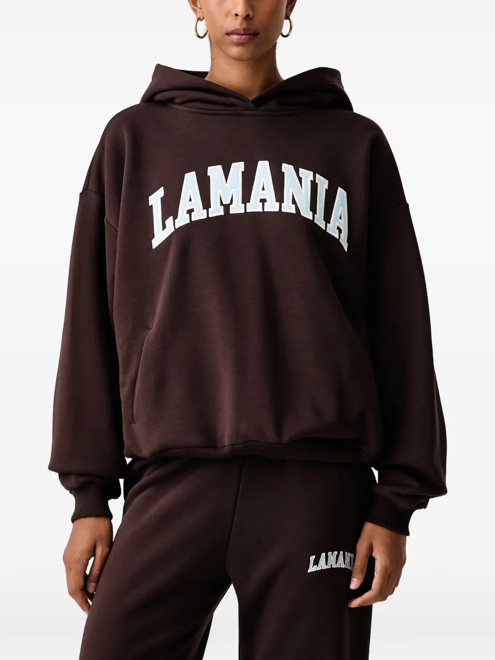 La Mania Los logo-embroidered jersey hoodie