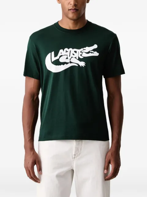 Lacoste playera manga corta con logo estampado