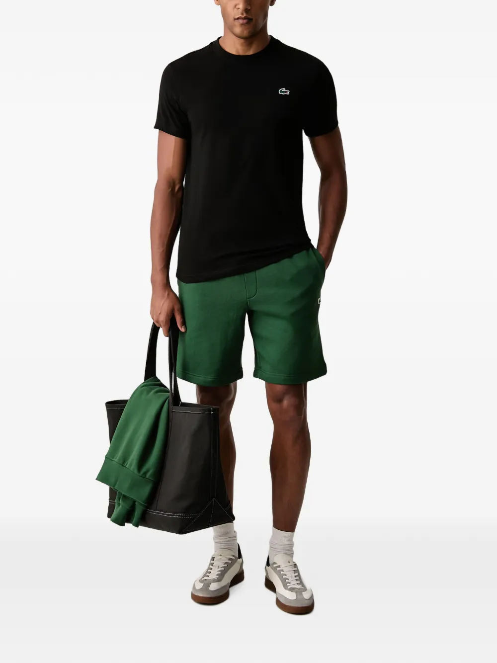 Lacoste Trainingsshorts met logopatch Groen