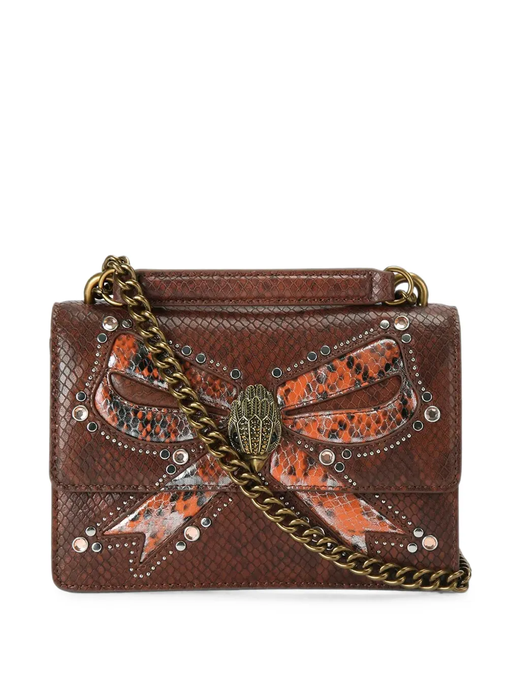 Kurt Geiger London Kensington crystal-embellished bow mini bag