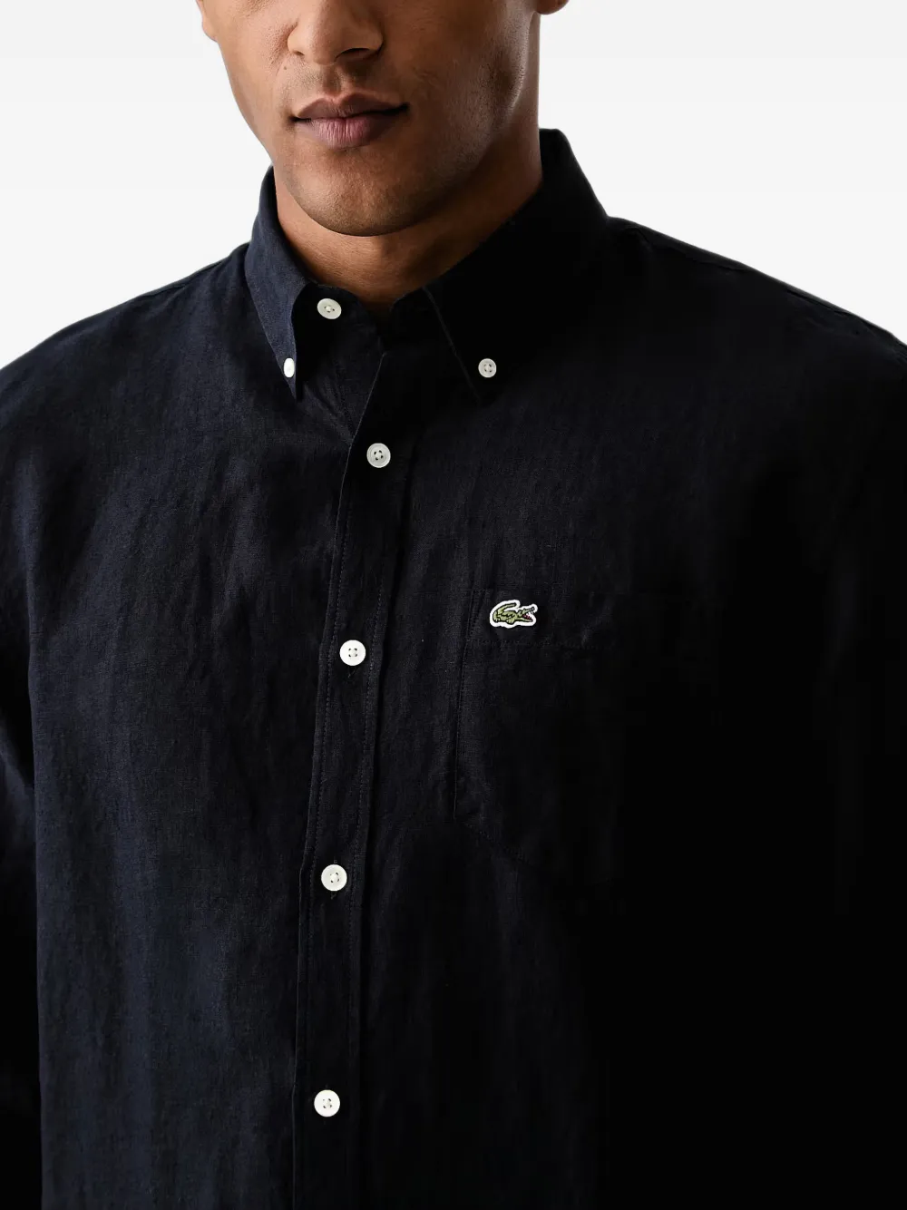 Lacoste Overhemd met logopatch Blauw