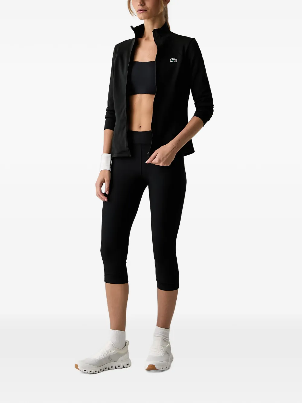 Lacoste Sweater met logopatch Zwart