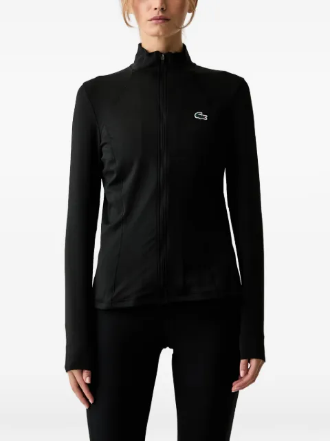 Lacoste logo-patch zip-up sweatshirt
