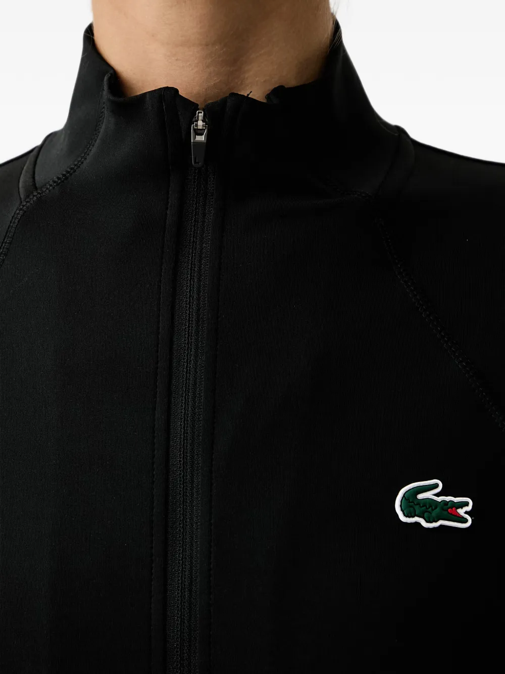 Lacoste Sweater met logopatch Zwart