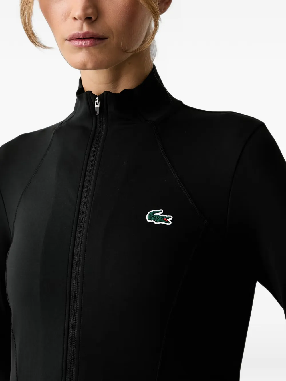 Lacoste Sweater met logopatch Zwart