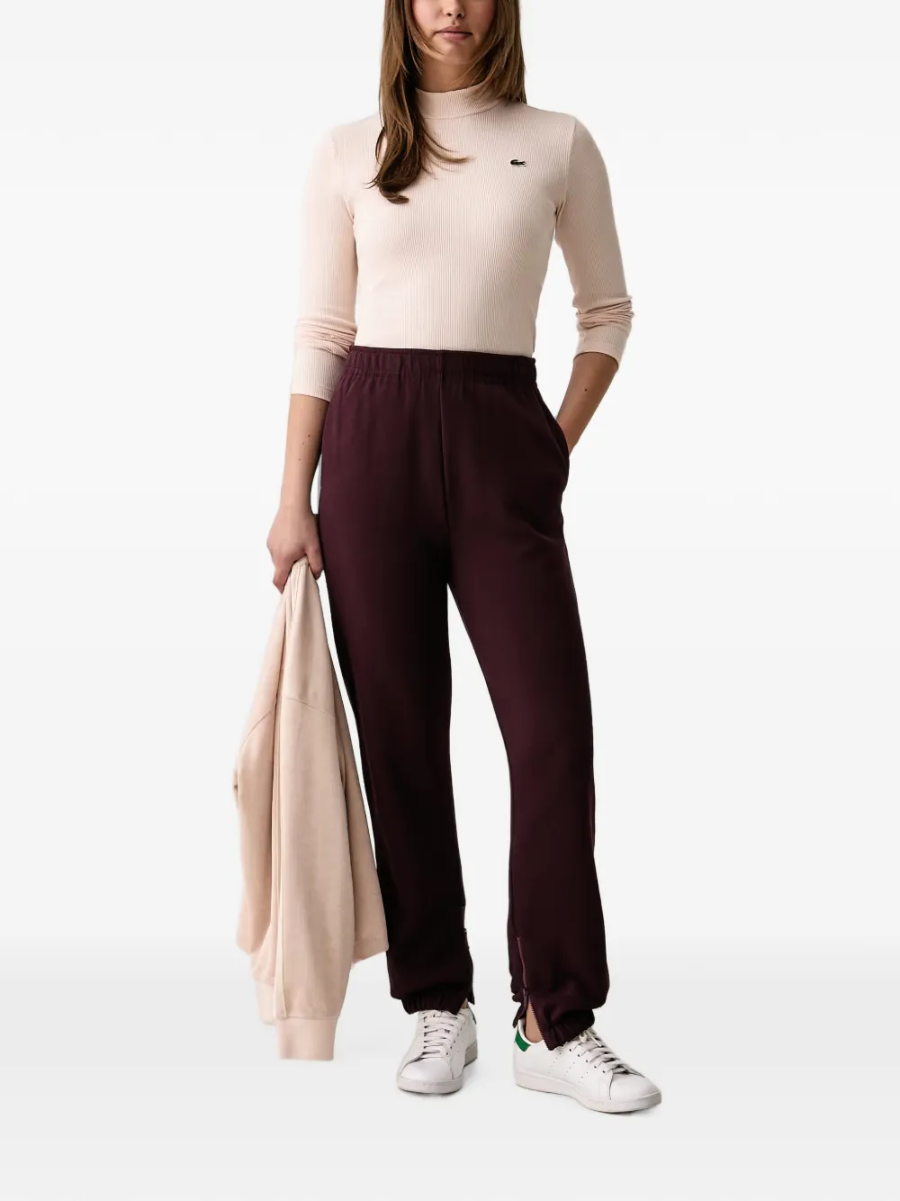 Lacoste Trainingsbroek met logopatch Bruin