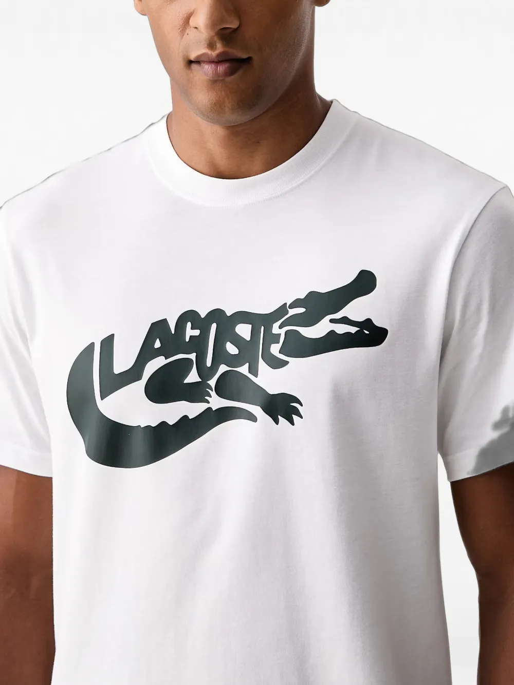 Lacoste Classic-fit katoenen T-shirt Wit