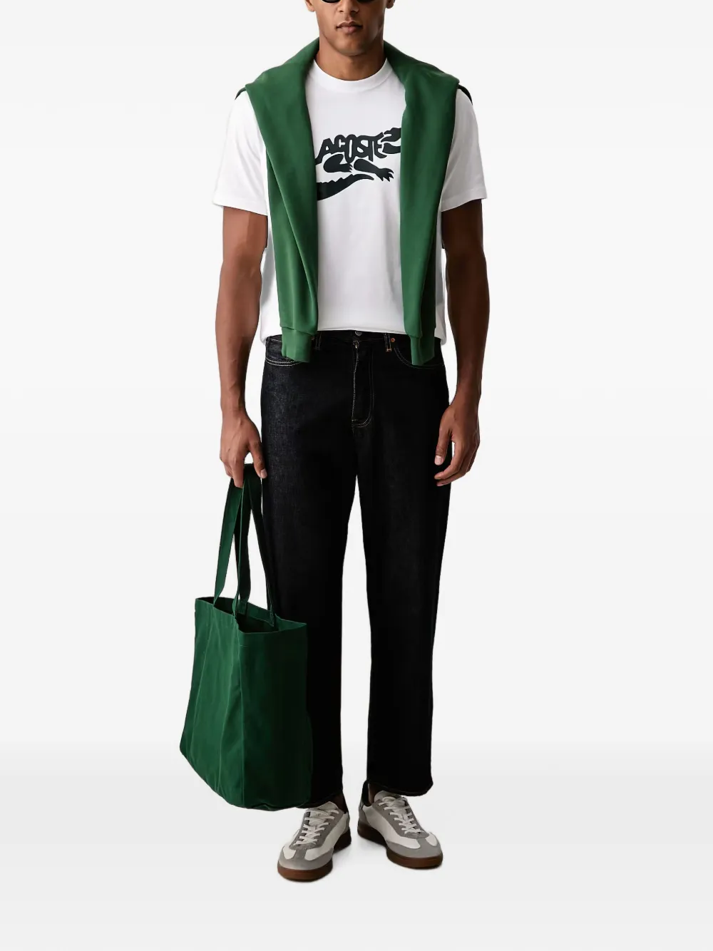 Lacoste Classic-fit katoenen T-shirt Wit