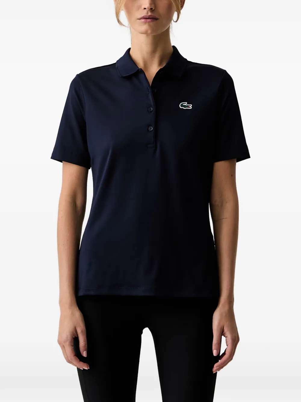 Lacoste logo-patch polo shirt