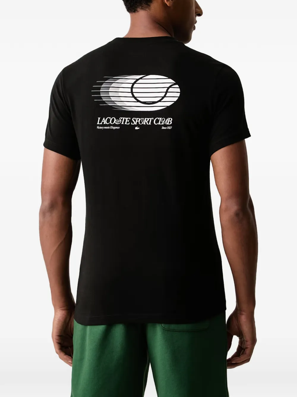 Lacoste Ultra-Dry T-shirt met logo-print Zwart