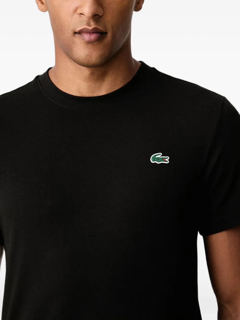 Lacoste Ultra-Dry T-shirt met logo-print Zwart
