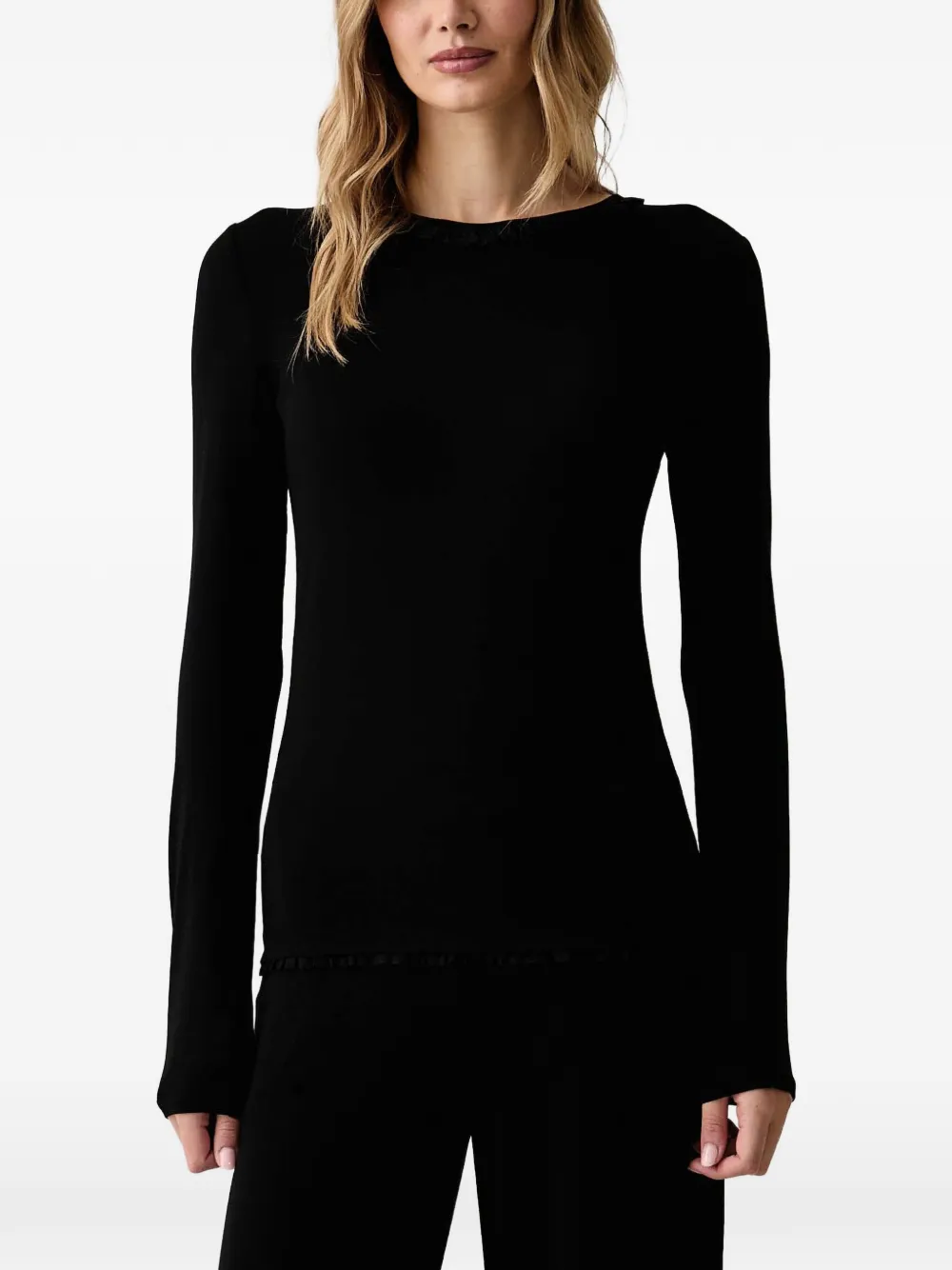 TWINSET ruffle-trim pyjamas Zwart