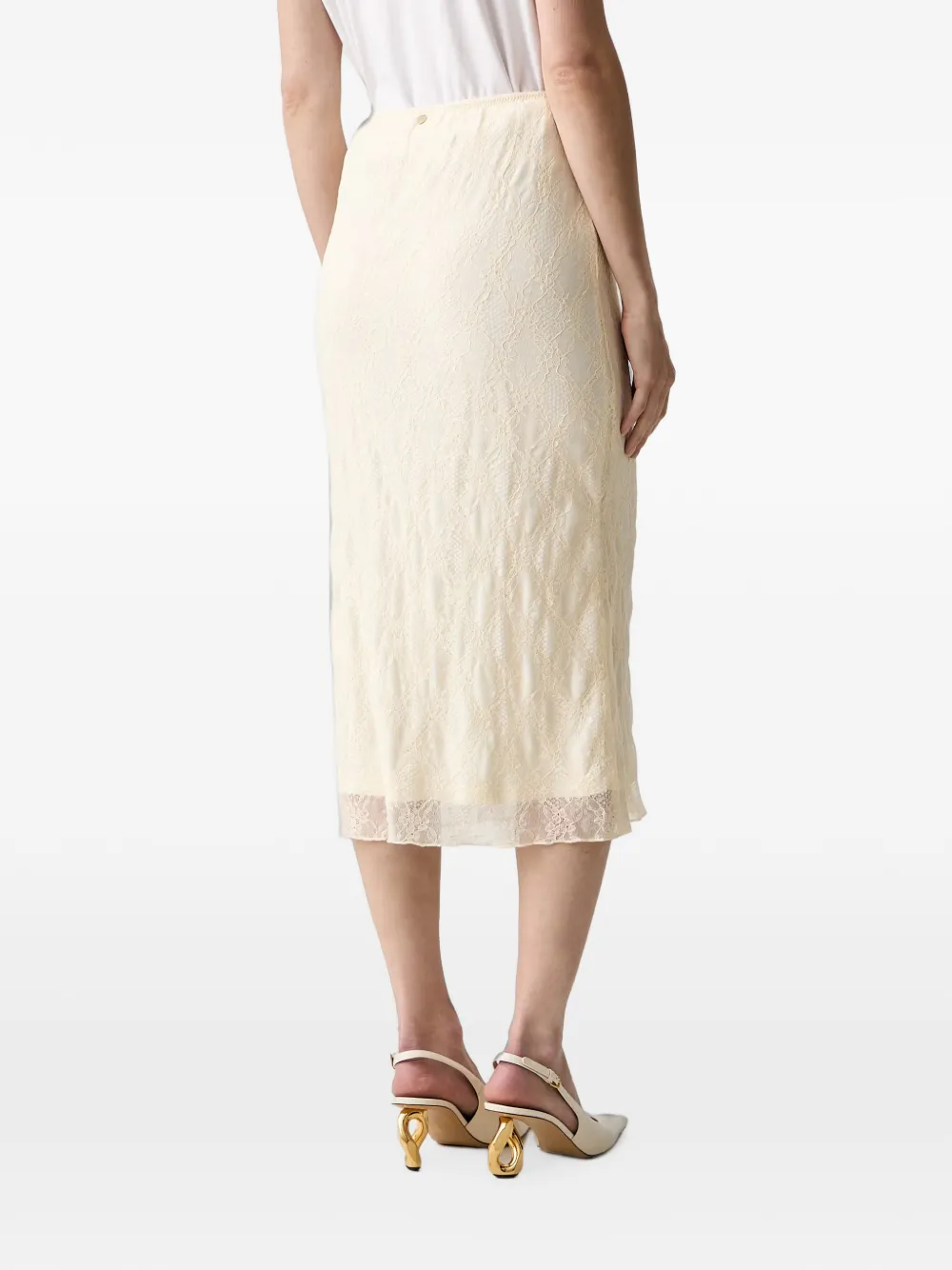 TWINSET Midi-rok met kant Beige