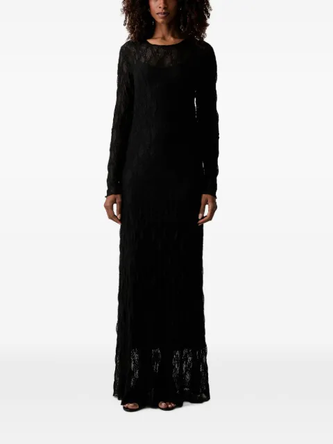 TWINSET floral-lace long-sleeve dress