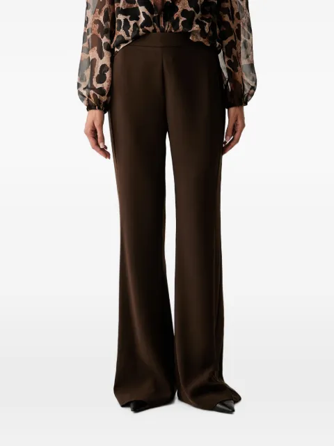 TWINSET logo-plaque flared trousers