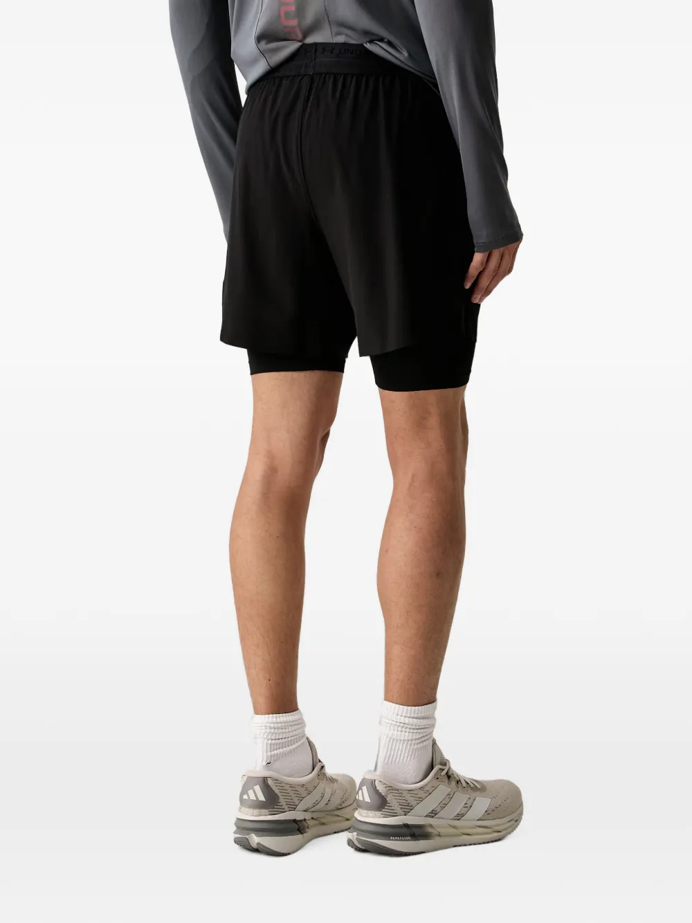 Under Armour UA Vanish Elite gelaagde shorts Zwart